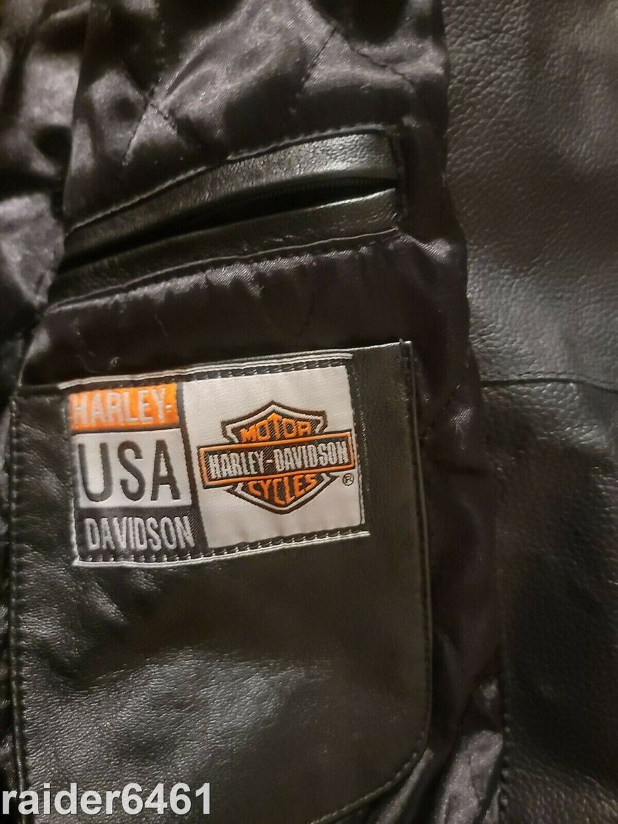 Vintage Harley Davidson Men's USA Genuine Black Orange Vintage Harley Davidson Men's USA Genuine Black Orange