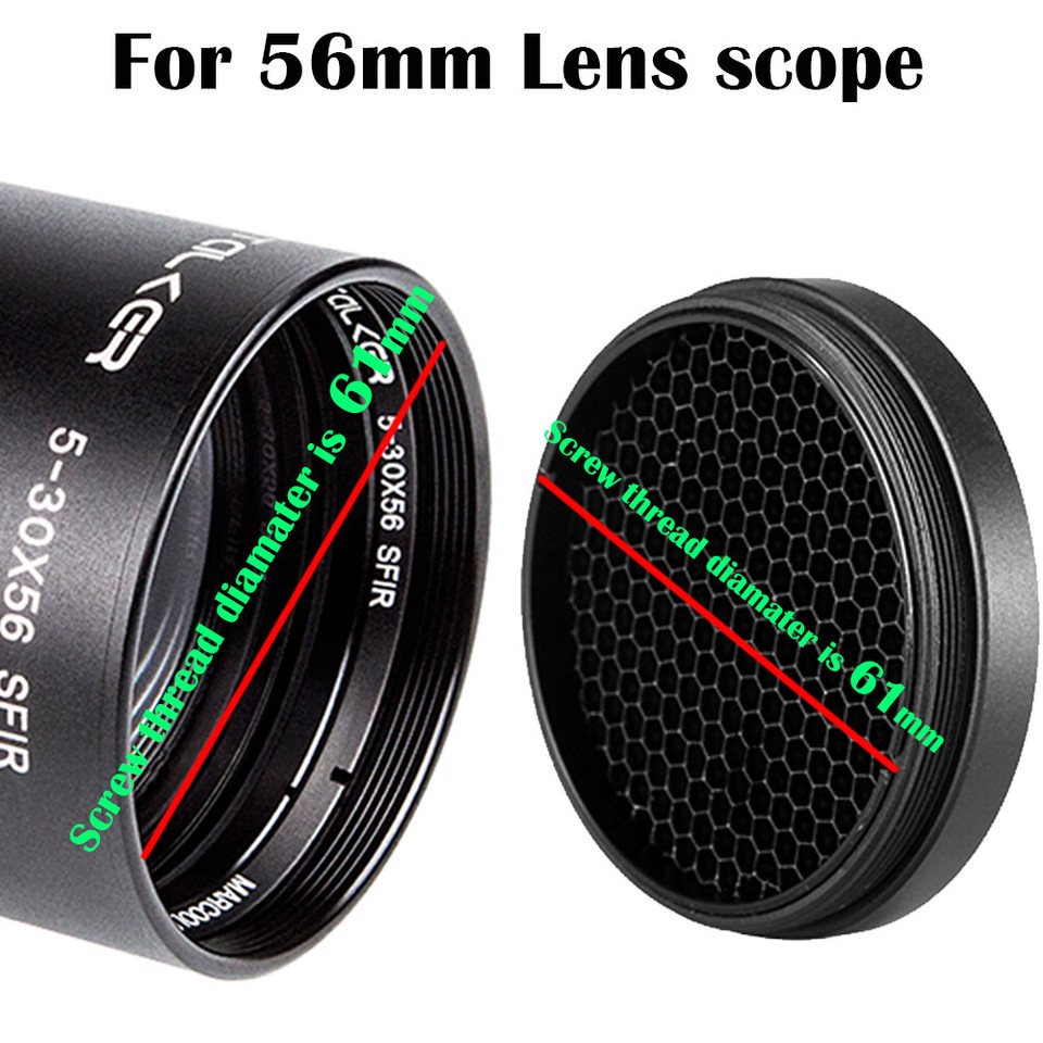 MARCOOL 44/50/56MM Rifle Scope Sunshade Protective Caps Mesh