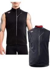 Iron RION Men's Cycling Vest, Bike Softshell Vest, Sleeveless Windbreaker SZ M
