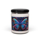 Scented Soy Candle, 9oz Colorful Neon Butterfly Design 8, Gift