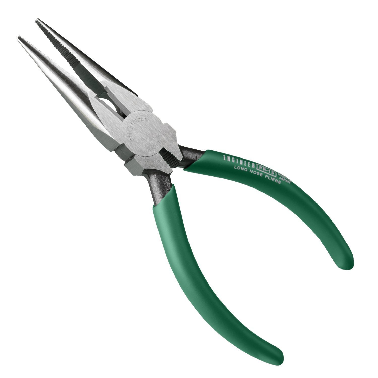 LONG NOSE PLIERS 125mm serrated gripping jaws wire cutting Japan ENGINEER PR-15
