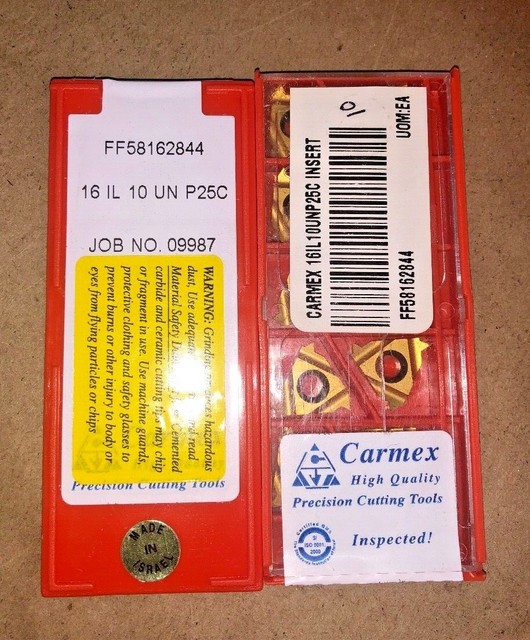 CARMEX CARBIDE TURNING INSERTS 16IL 10UN P25C QUANTITY 10 eBay