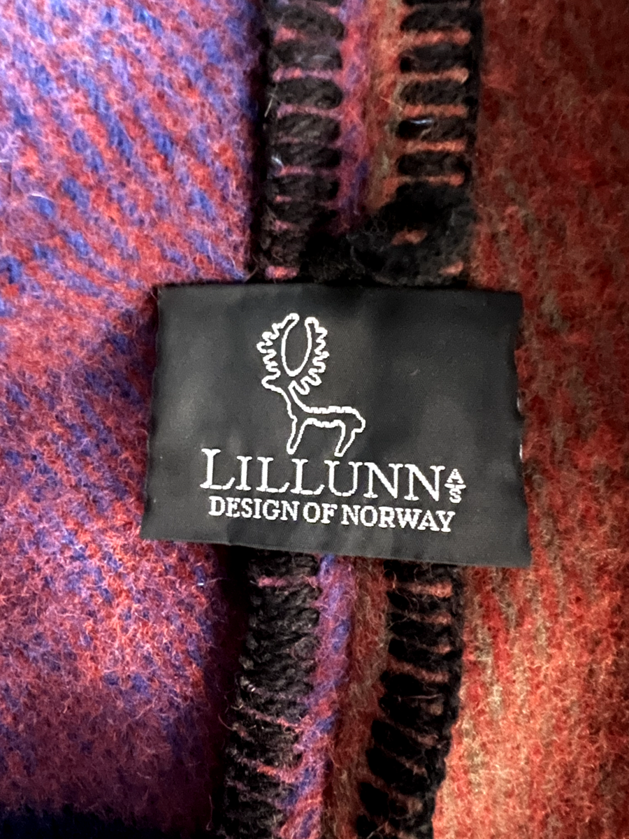 LILLUNN Norway $500 Pure New Wool Brushed Check DB Jacket/Coat  