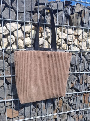 Einkaufstasche Shopperbag Damentasche  Handmade Cordstoff Einzelteil  