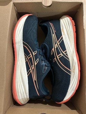 ASICS GEL-CUMULUS 27 Men's Running Shoes Saxon Green Coral Reef US 11 Mesh