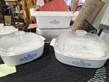 Vtg Corning Ware Blue Cornflower ,set Of Four 