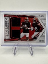 2022 Panini Absolute Team Tandem Materials Deshaun Watson David Bell /99