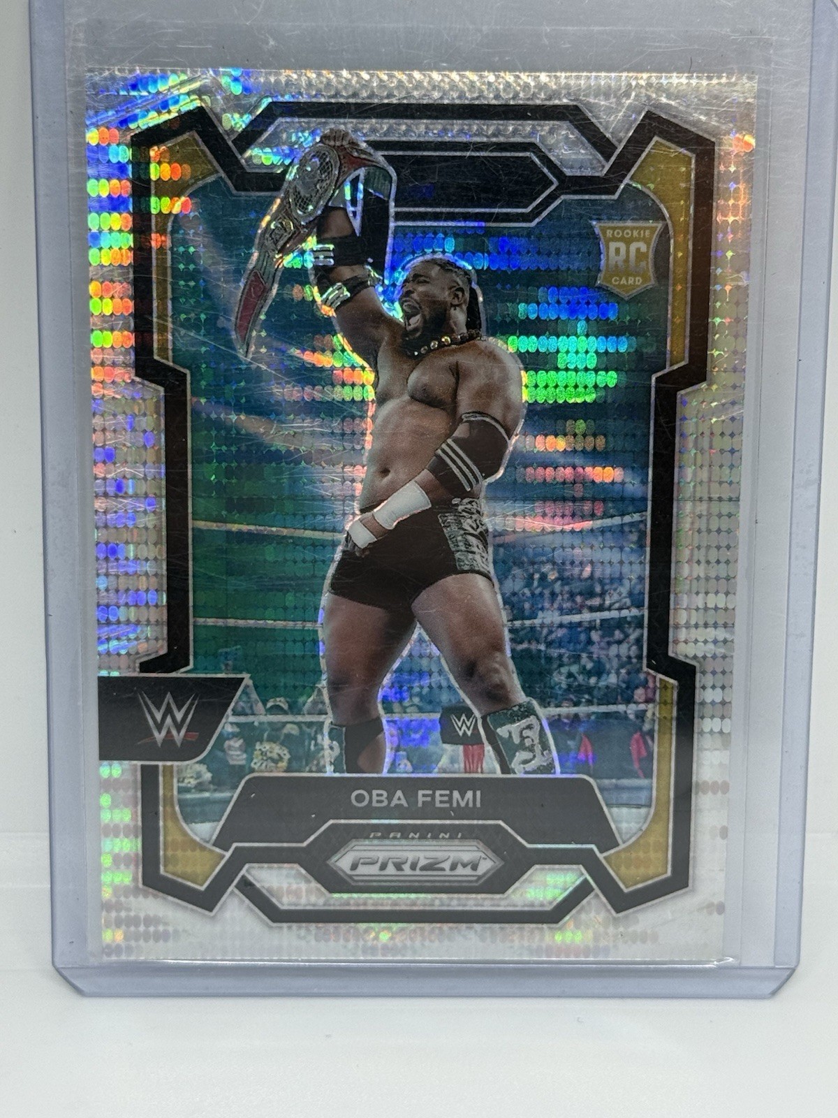 2024 Panini Prizm WWE - Oba Femi #199 Pulsar Prizm /499 (RC)