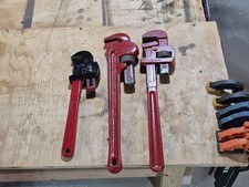Two Heavy Duty 18" Inch Opening Pipe Wrench Drop Forged Jaws -1-14"-Pipe Wrench