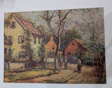 Vintage Wood Jig-Saw, Madmar Blue Ribbon Series, 250 Pieces "Village Street"