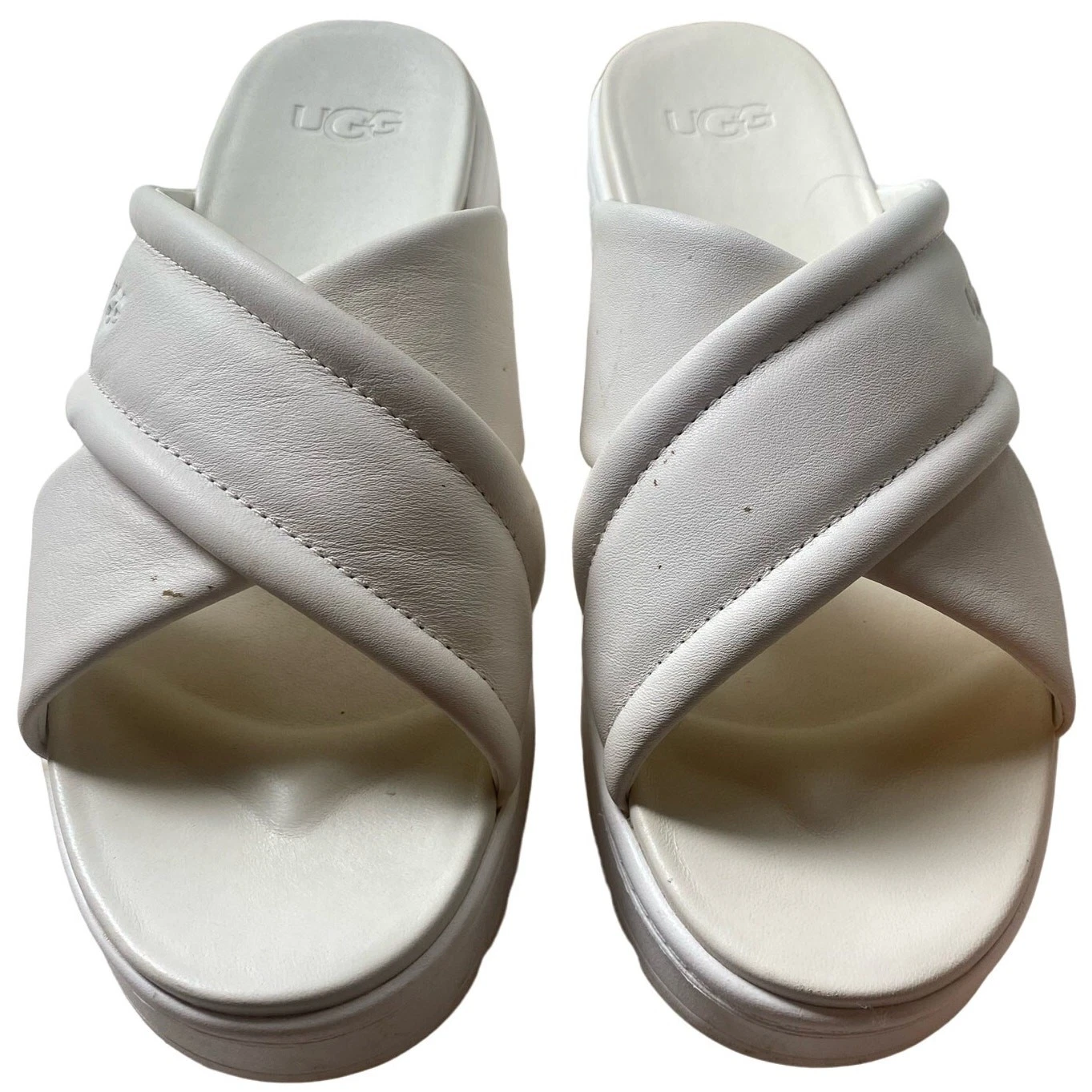 Sandali da donna UGG ""Zayne"" fascia trasversale taglia 9 bianchi S N 1128635