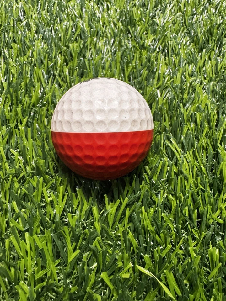 Pelota de golf RARA Ping roja/blanca Spyglass Hill LOGO - Karsten - dos tonos #2 Foto 4 de 4