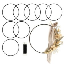 8 Pack Floral Hoop 12 Inches Metal Rings for Crafts Macrame Rings Hoop Wreath...