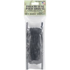 2 Pack - Pepperell Braiding Company Parachute Cord 1.9mmX100'-Black - PARA95-100