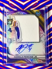 2024 Bowman U Best Harold Perkins Jumbo Relic Patch Auto PJA-HP LSU Tigers