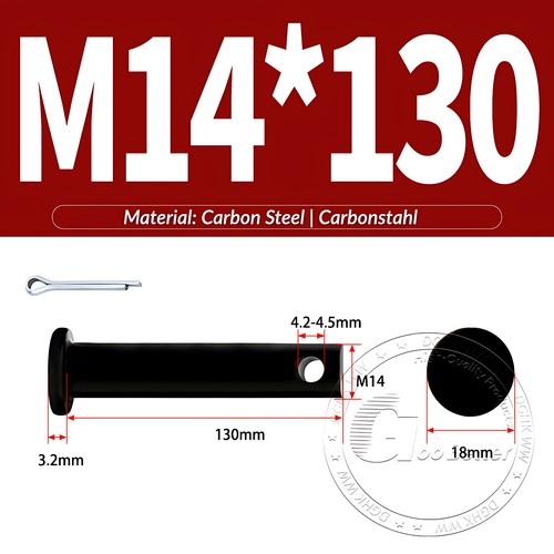 Pasador de horquilla negro pasador de bisagra pasador de retención pasador de aparejo métrico de acero al carbono M4-M30 - Imagen 122 de 201