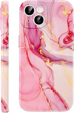 For  14 6.1'' Case, Marble Pattern Aesthetic Phone Case for Women Men Girl, Indi