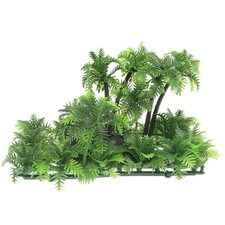 Artificial Water Plant Aquarium Decor Fish for Tank Coconut Trees Grass with Bas