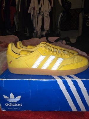Size 8 -adidas Oyster Holdings x Samba OG Equipment Yellow / White / Gold no box