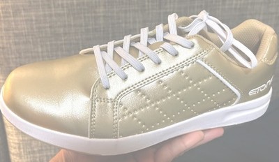 Etonic G-Sok 3.0 Spikeless Ladies 6.5  GOLF Shoes Gold Lace Up - New