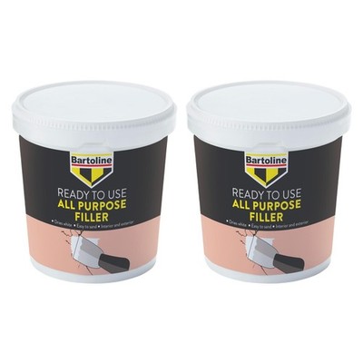 2x Bartoline Allzweck Fertigmischung Spachtel Putz Holz Ziegel Stein Reparatur 1kg