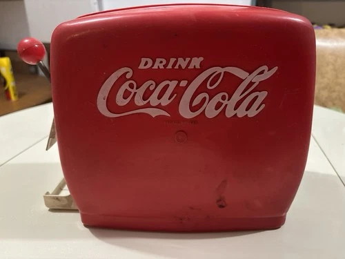 Vintage Coca-Cola Toy Vending Machine Dispenser Red Plastic Works