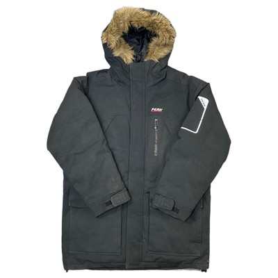 Peak Performance roter Mantel Goretex Fell Kapuze Daunenfüllung Herren Small
