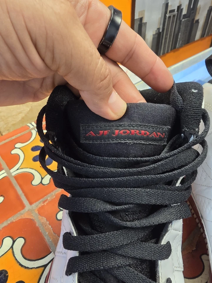 Talla 8 - Air Jordan Fusion 9 Blanco Negro Rojo 352753 102 Foto 2 de 4