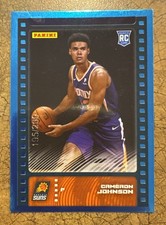 2019-20 Panini NBA Sticker & Card Cameron Johnson Blue #/299 Rookie. rookie card picture