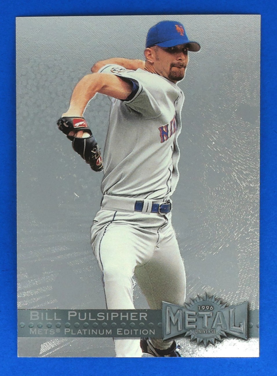1996 Metal Universe Bill Pulsipher #205 BASEBALL CARD New York Mets Platinum