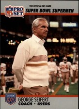 1990-91 Pro Set Super Bowl 160 #131 George Seifert CO - FB