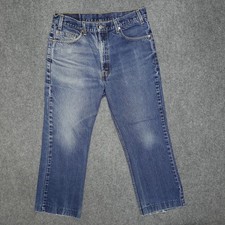 Vintage Levis Jeans Men 34x28 Blue 517 Slim Fit Bootcut USA Faded Tag 36x30