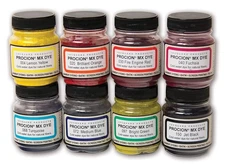 Jacquard Procion MX Dye Set, 8 Colors Cold Water Fiber Reactive Dye, 2/3 oz