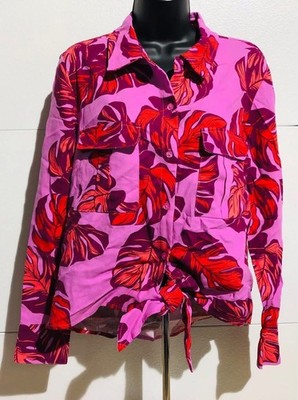 Sofia Jeans By Sofia Vergara  Women s Size Medium  Long Sleeve Front Tye Blouse