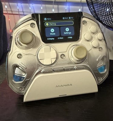 ManbaOne Interactive Screen Wireless Gaming Controller for PC/Switch/iOS - White