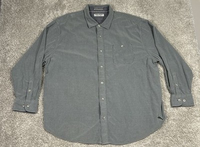 Tommy Bahama Coastline Cord Mens 2XLB Green Corduroy Long Sleeve Button Up Shirt