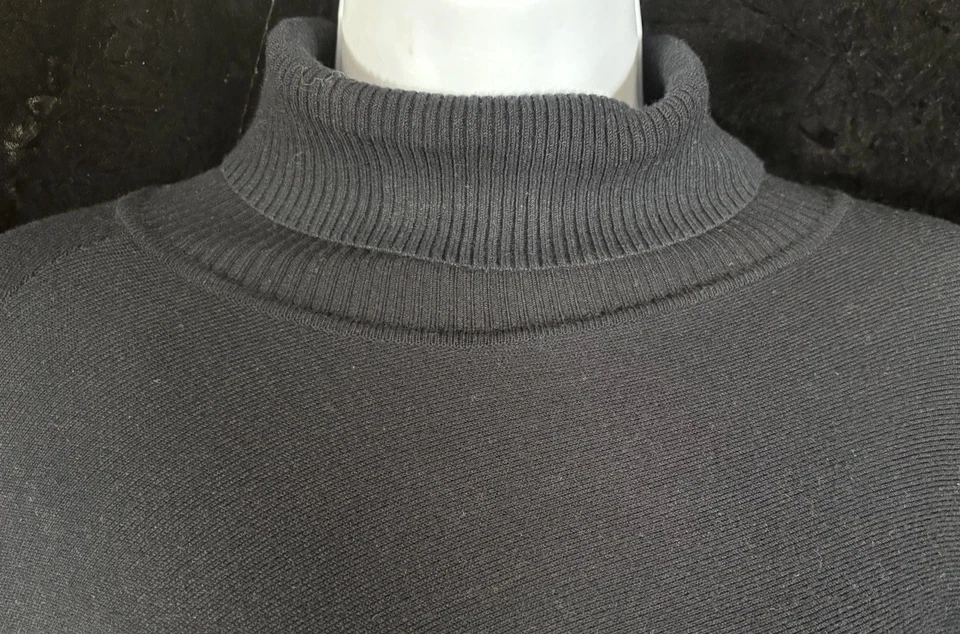 Poncho suéter de gran tamaño para mujer Alfani cuello alto talla M medio profundo negro 1 semana Foto 3 de 4