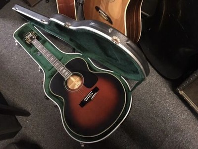 Yamaha FJ-651 jumbo acoustic guitar Taiwan 1984 Red violin finish