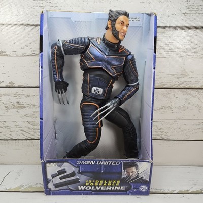 ToyBiz Marvel X-Men United X2 Deluxe Poseable Wolverine 2003 13'' Figure New