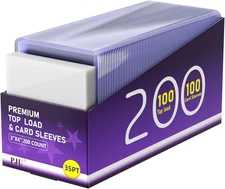 200 Card Sleeves Top Loaders for Cards, Toploaders Premium Baseball Card Sleeve