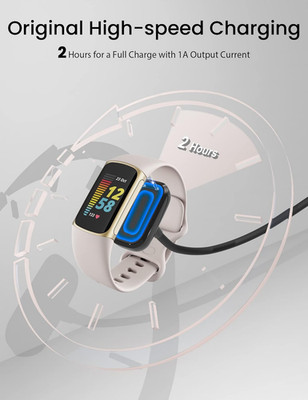 Charger for Fitbit Charge 6/5/Luxe Smartwatch Charger 3.3Ft USB Magnetic Wire...