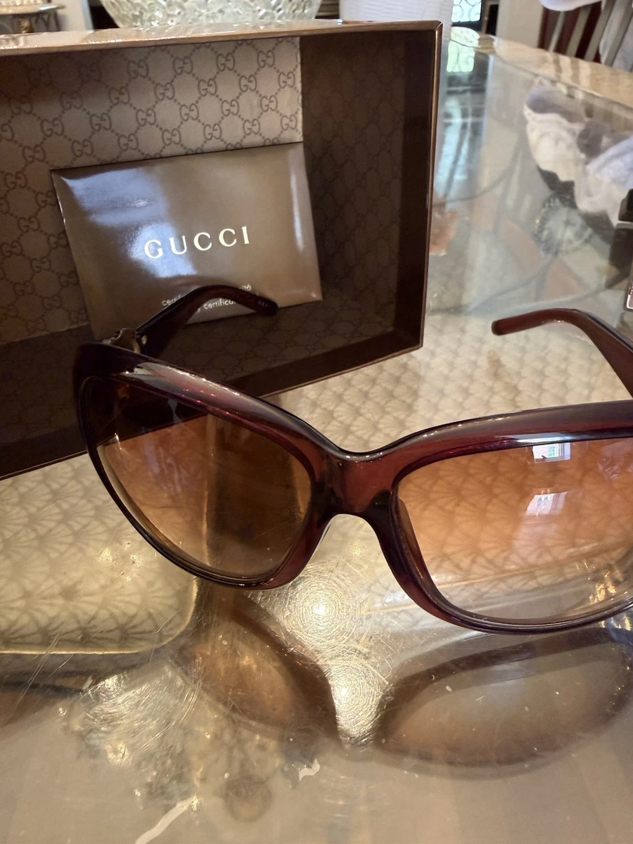 Gucci Brown Square Sunglasses for Women for sale | eBay display picture 3