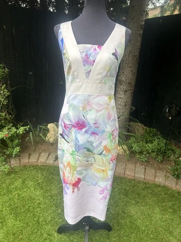 Ted Baker Arienne Hanging Garden Floral Midi Pencil Dress TB  UK 10