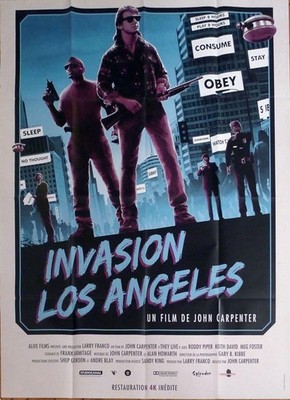 SIE LEBEN - CARPENTER / LOS ANGELES - GROSSES FRANZÖSISCHES FILMPLAKAT...