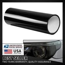 12"x71" Black Car Headlight Taillight Fog Vinyl Tint Film Sheet Weatherproof