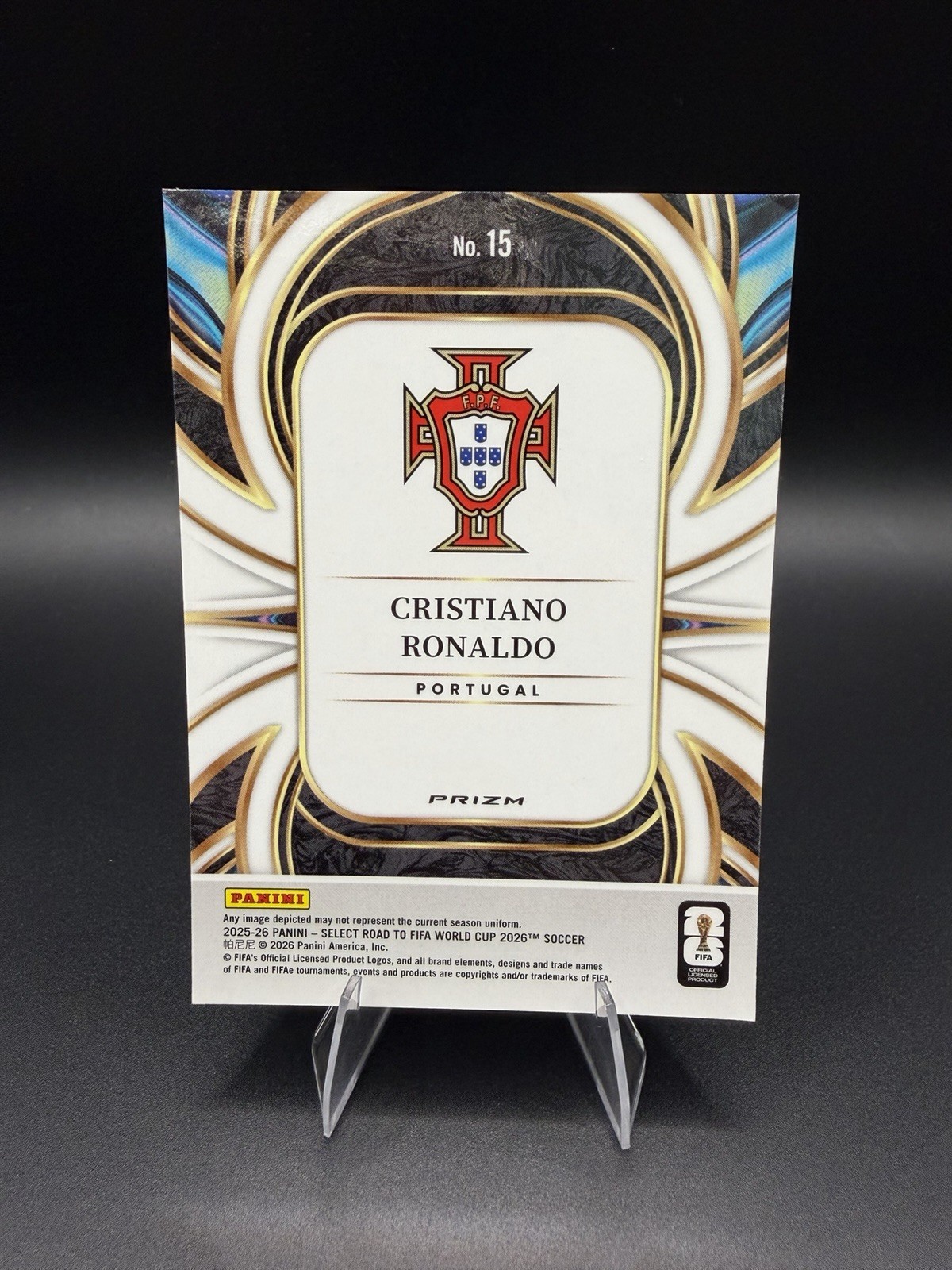 2026 Select FIFA World Cup Cristiano Ronaldo Blue Pulsar Prizm Equalizers #15 view 2