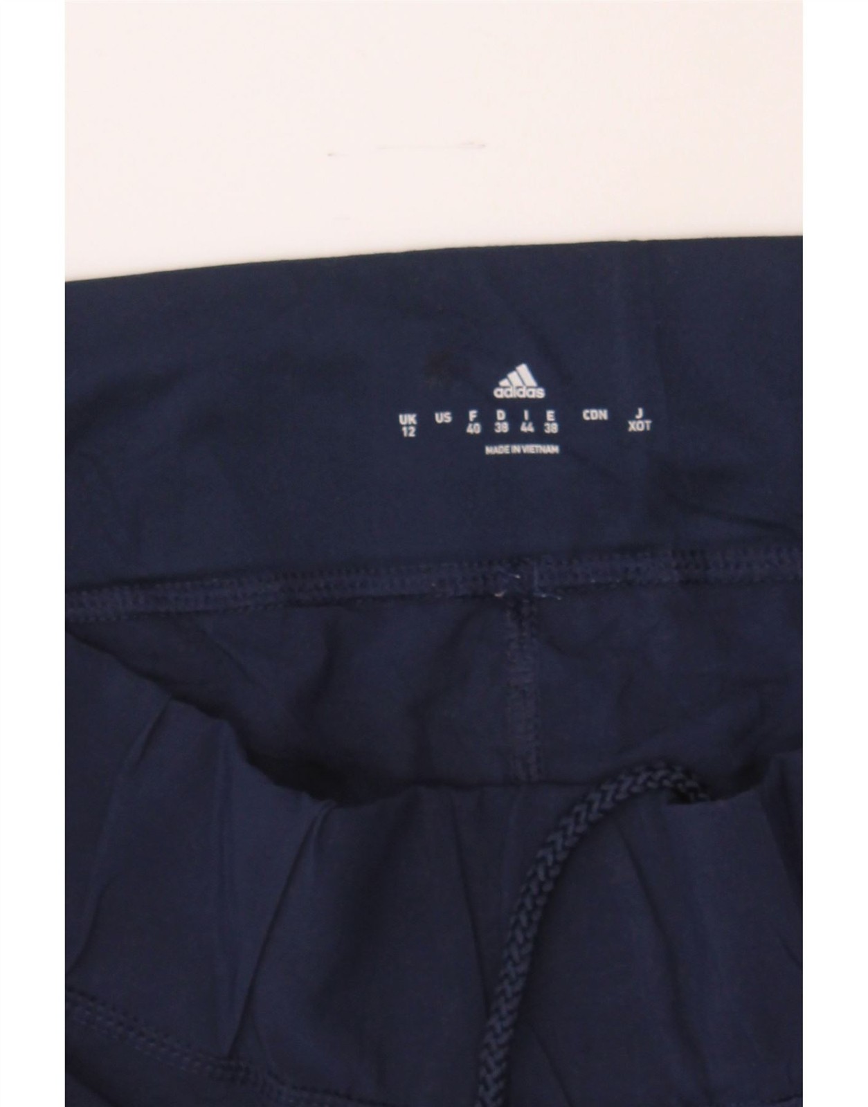 ADIDAS Womens Tracksuit Trousers UK 12 Medium  Navy Blue Polyester DD29 thumbnail 3