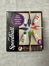 Speedball Premium Set di Inchiostri per Stampa a Blocco - 6 Colori per Cucina in Tessuto