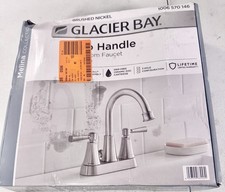 Glacier Bay Melina 4 in Centerset Bathroom Faucet 2 Handle Brushed Nickel