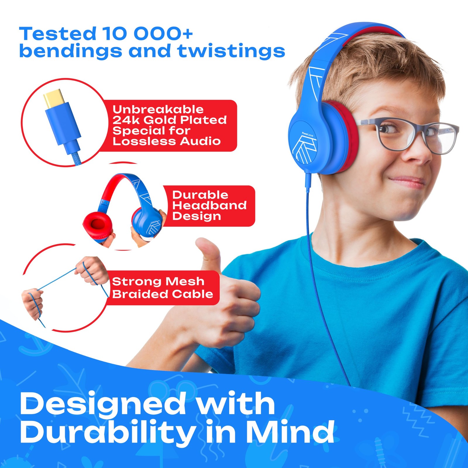 Casque enfants pliable avec micro réglable et arceau ajustable rose
